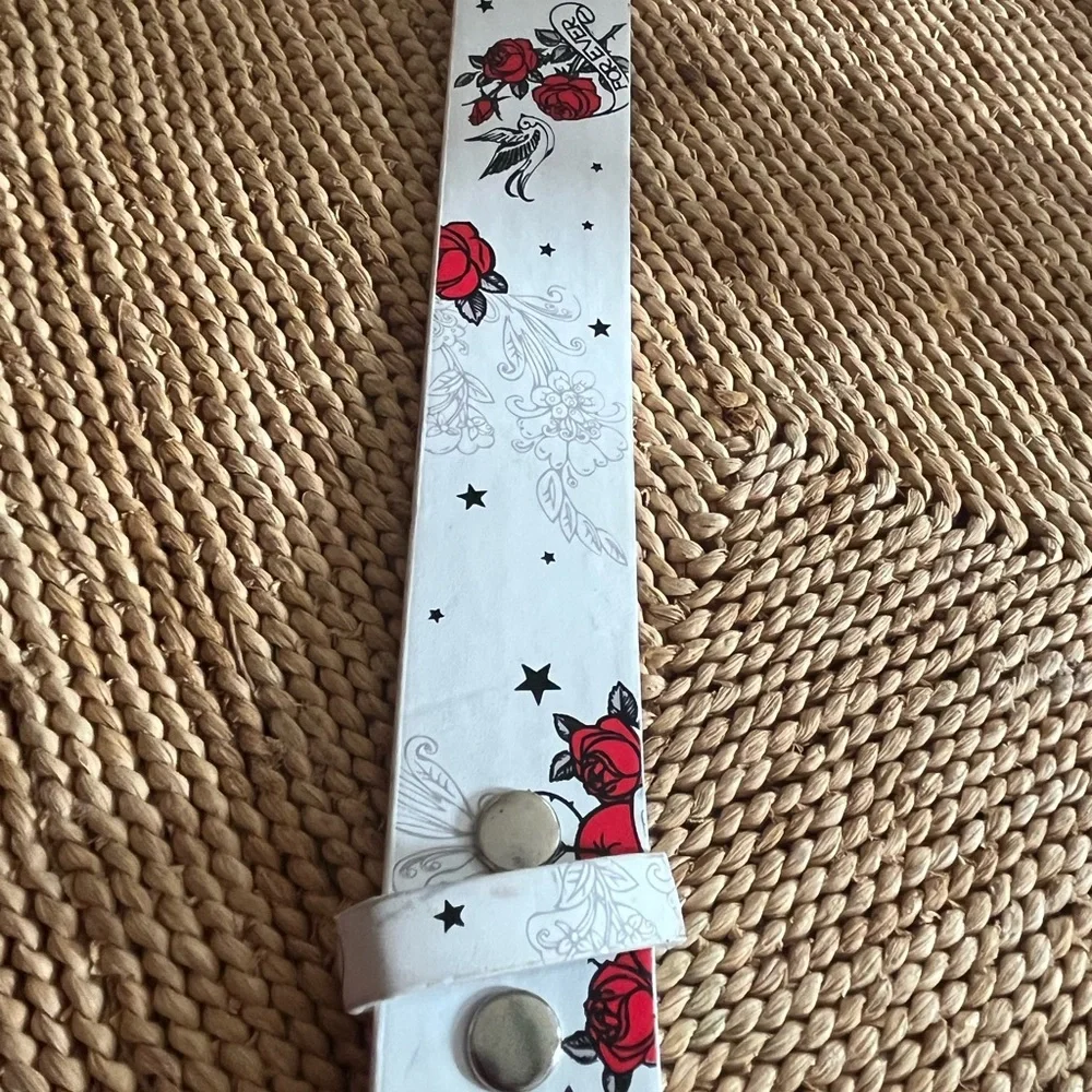 Charming Kids' Belt with Red Floral Design